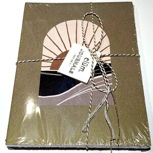 Set of 3 Journals by Elum 5.5” X 7.5” Stitch Bound Beige Lined Paper